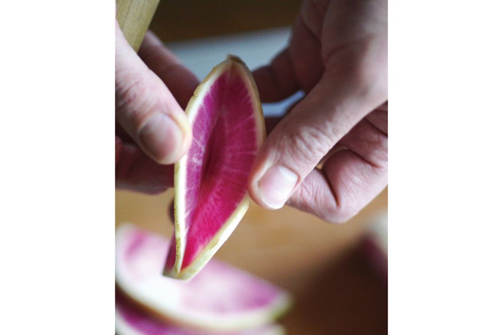 皮ごと薄くスライスして使う