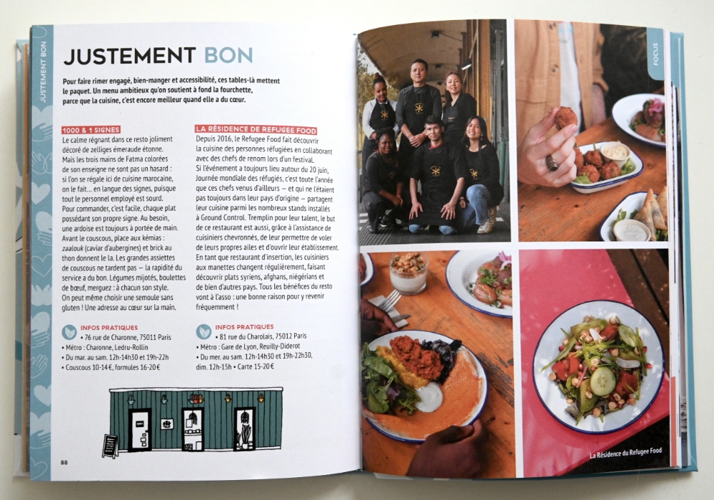 「Résidence de Refugee Food」の収益はすべてアソシエーションに寄付される。