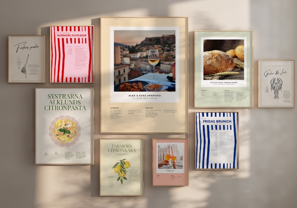 愛着のあるレシピをアート作品に。オンラインでオーダーできる「レセプトポスター」が人気