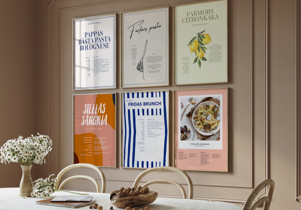 右上のポスターはおばあちゃんのレモンケーキレシピ