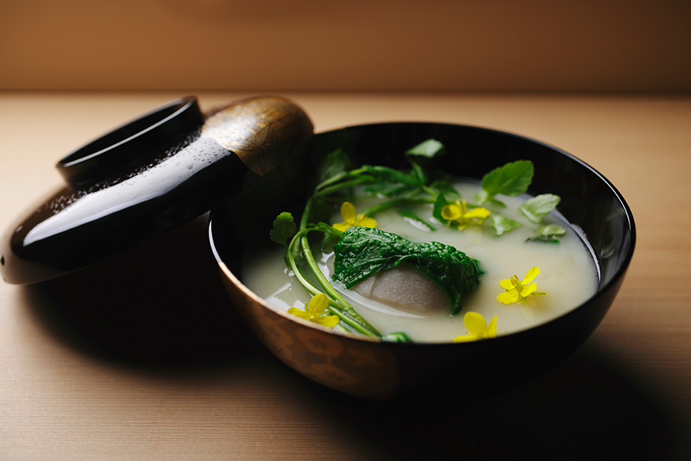 千葉県柏市「吉野ハーブファーム」の海老芋が主役の椀物