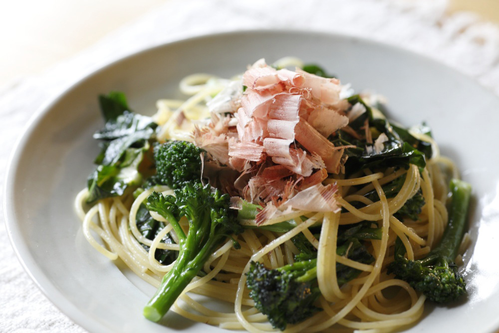 茎ブロッコリーのパスタ