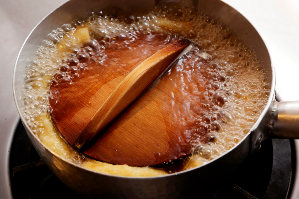 ［３］強火で煮る