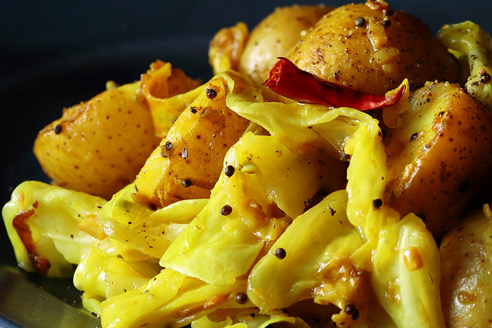 ショウガが味の要「ジャガイモのスパイス炒め」