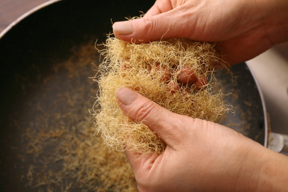 フライパンで煎る