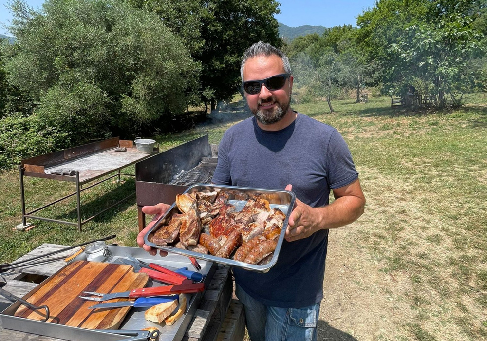 週末のBBQはイタリア人の休日の楽しみ方の一つ。