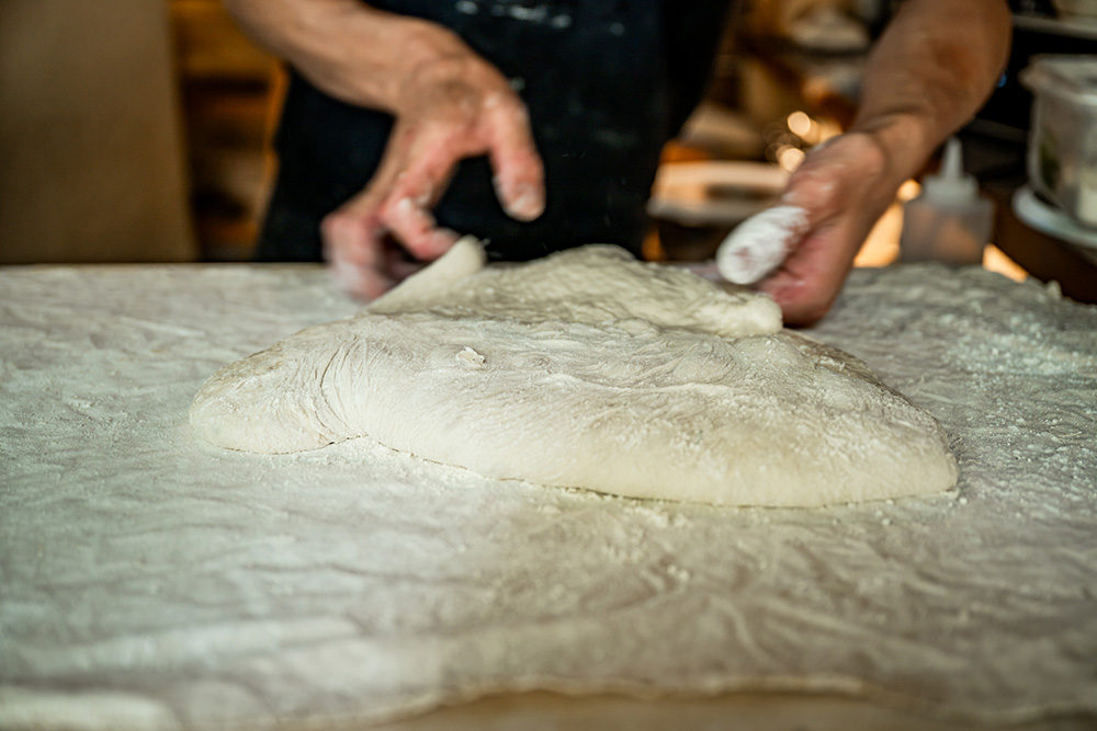 Ciseの人気商品チャバタの試作も特別に披露