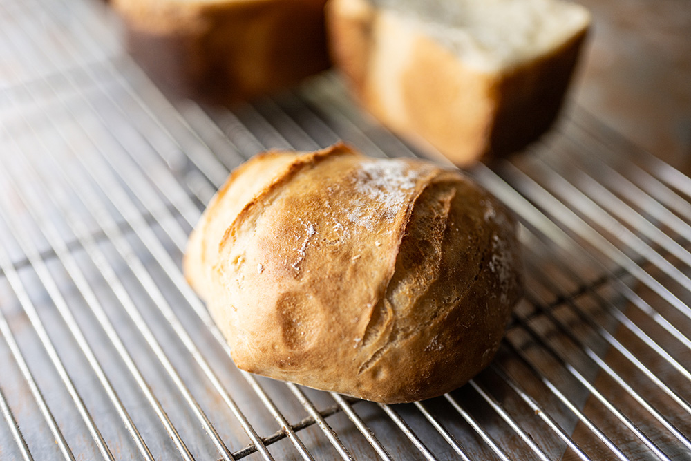チャバタの焼き上がり