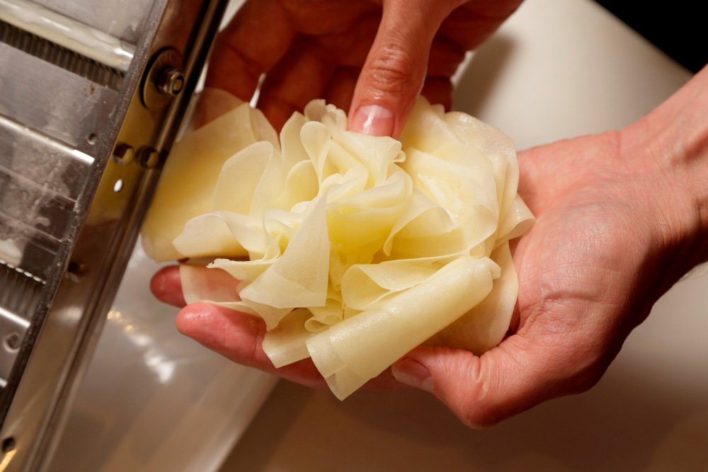 ［３］スライス後のジャガイモ