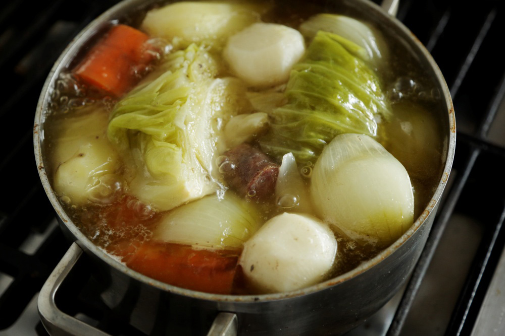 ［５］水分調整してさらに煮る