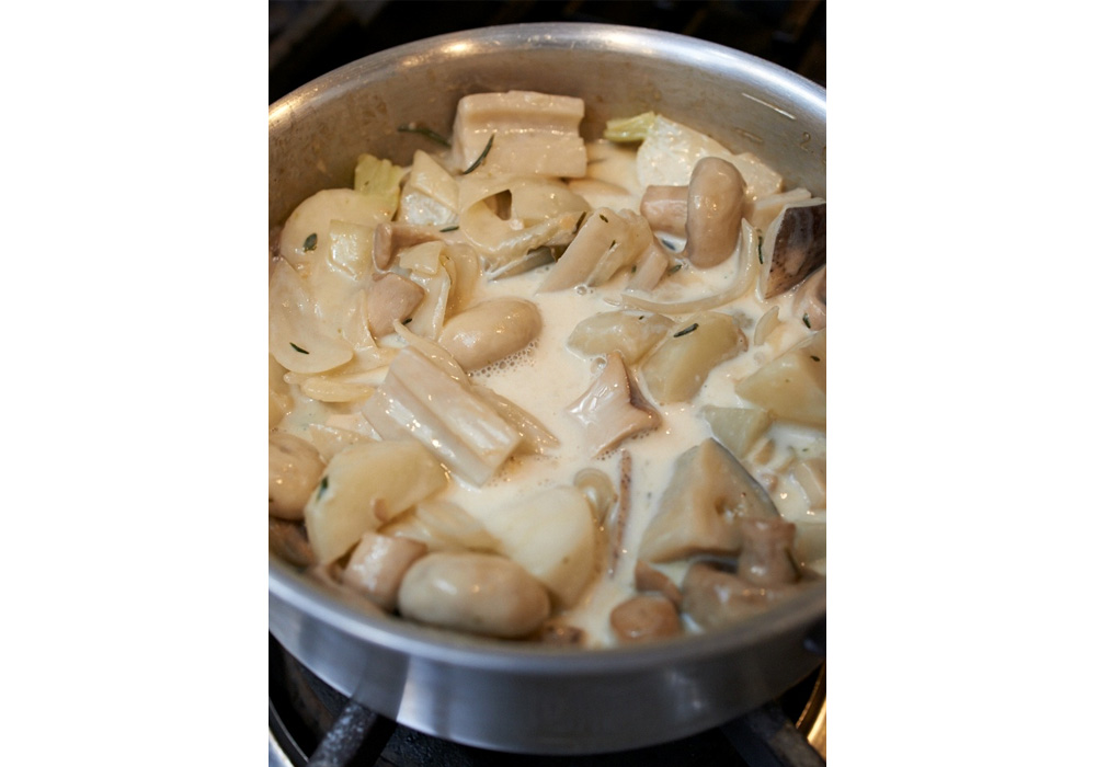 ［６］豆乳を加える