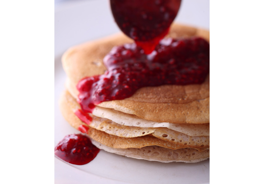 すり潰しイチゴの酵母✕パンケーキ