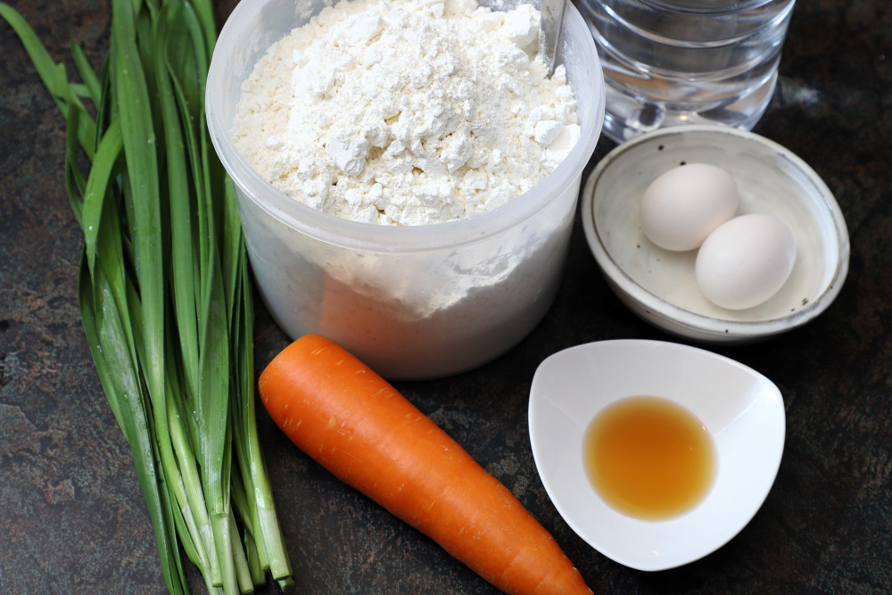 「ニラチヂミ」の材料